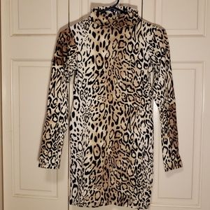 Motel rocks leopard long sleeve dress